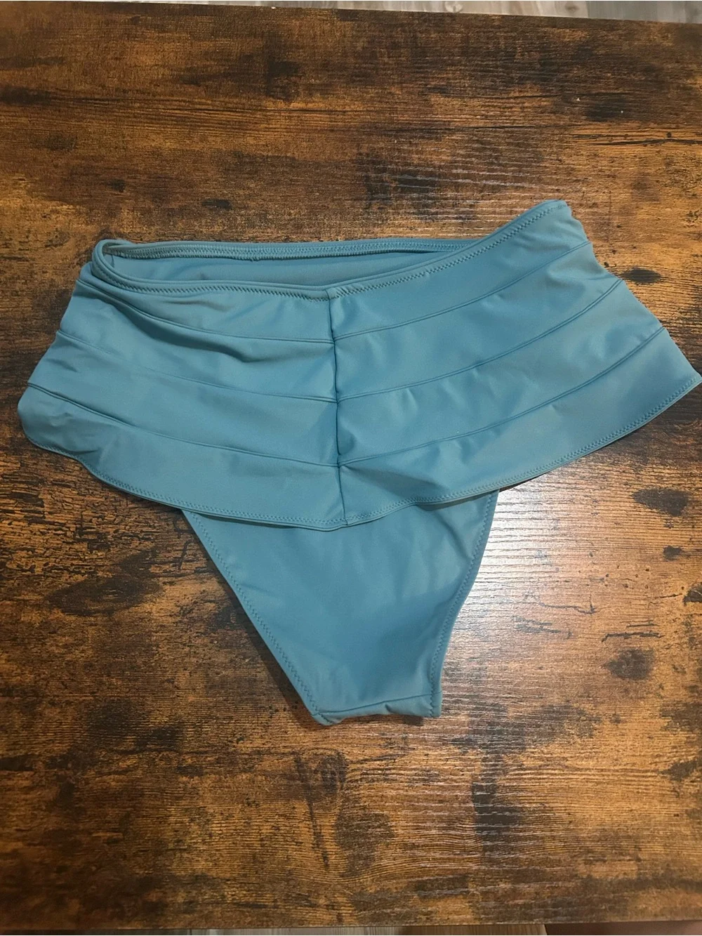 Victoria's Secret /Tropic of C-Teal Ruffle Bikini Bottoms SMALL